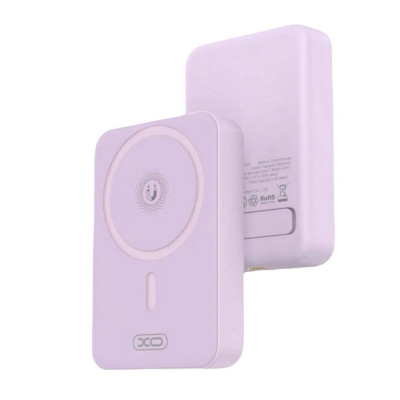 Зовнішній акумулятор XO PR231 10000 mAh 15W PD 20W pink magnetic wireless charger Зовнішній акумулятор XO PR231 10000 mAh 15W PD 20W pink magnetic wireless charger