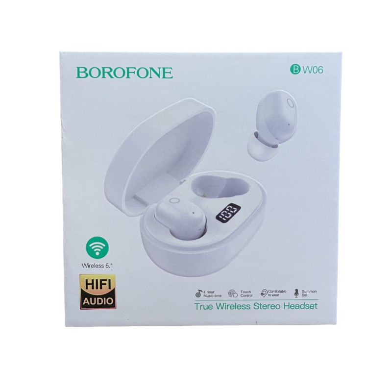 Навушники Bluetooth Borofone BW06 white