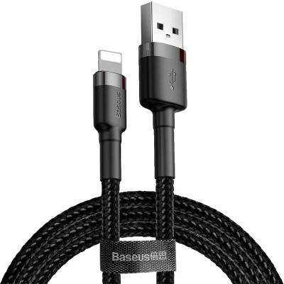 USB кабель Baseus CALKLF-BG1 Lightning black-grey USB кабель Baseus CALKLF-BG1 Lightning black-grey