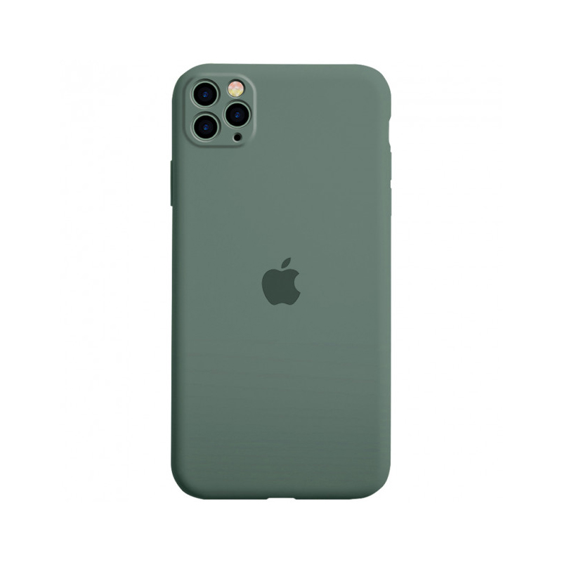 Накладка Original Silicone Case iPhone 11 Pro Max green pine Close Camera