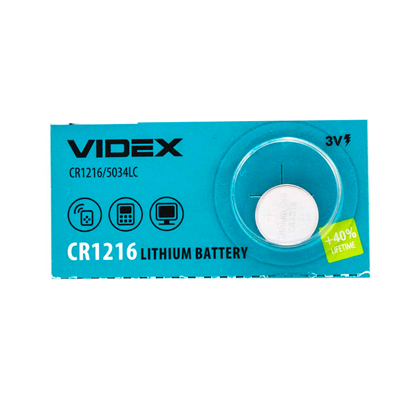 Батарейка Videx CR1216 Lithium 3V 1шт