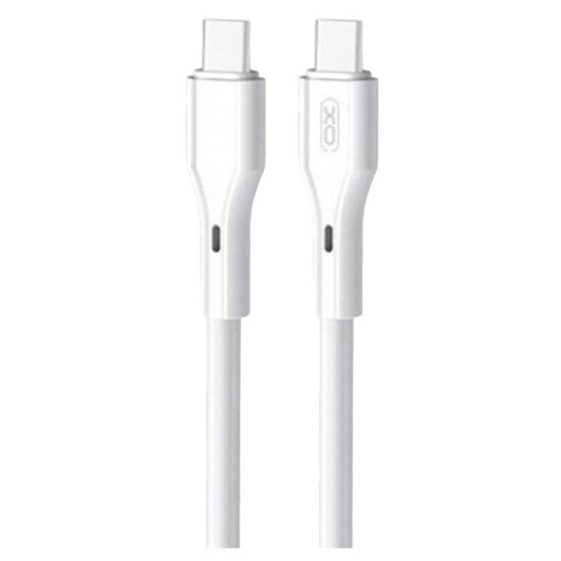 USB кабель XO NB-Q231B 60W Type-C to Type-C white