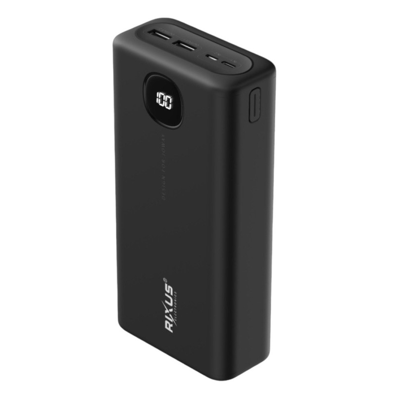 Зовнішній акумулятор RIXUS 40000mAh PD22.5W black (RXPB40)