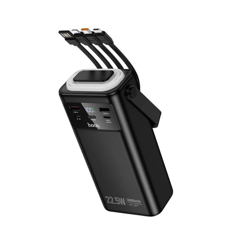 Зовнішній акумулятор Hoco EJ65 30000 mAh 22.5W black
