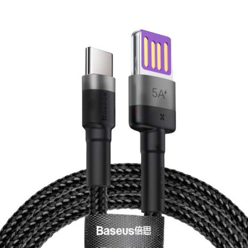USB кабель Baseus Type-C CATKLF-PG1 40W, 5А black USB кабель Baseus Type-C CATKLF-PG1 40W, 5А black