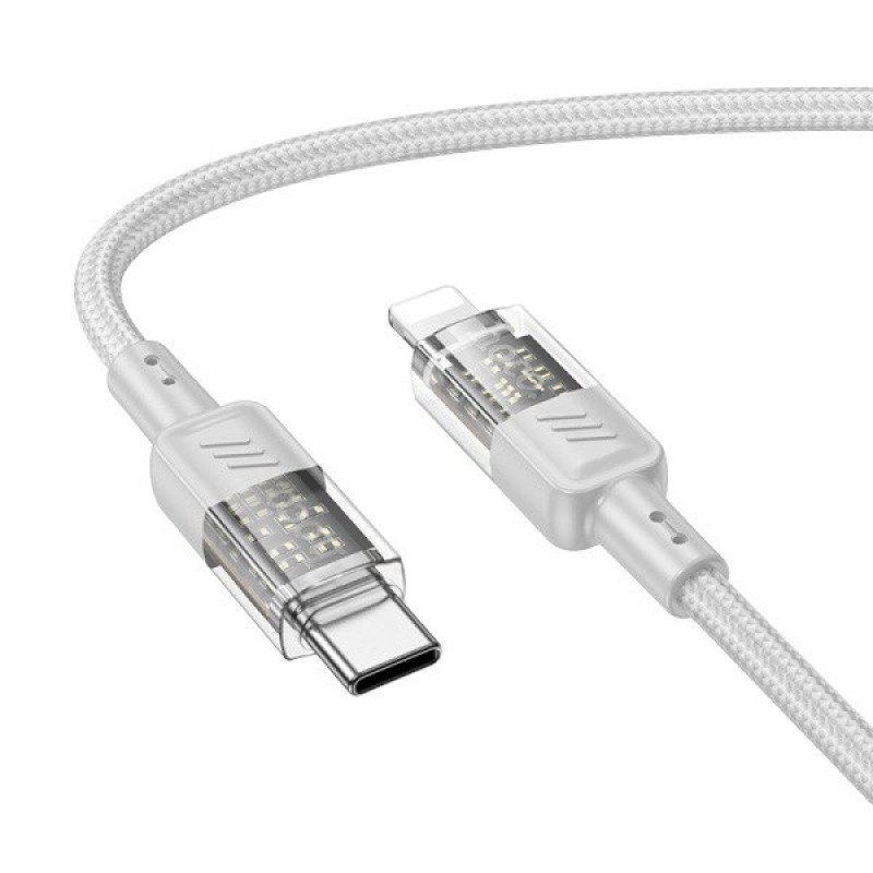 USB кабель Hoco U129 Type-C на Lightning 1.2m gray