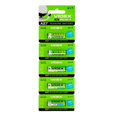 Батарейка Videx A27 Alcaline 12V 5шт
