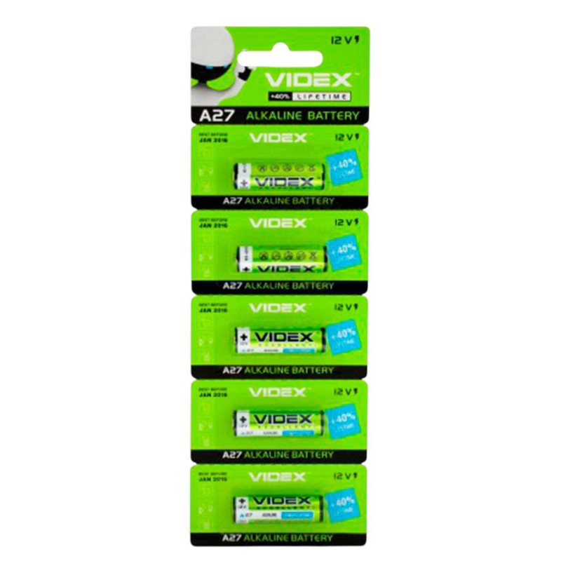 Батарейка Videx A27 Alcaline 12V 5шт Батарейка Videx A27 Alcaline 12V 5шт