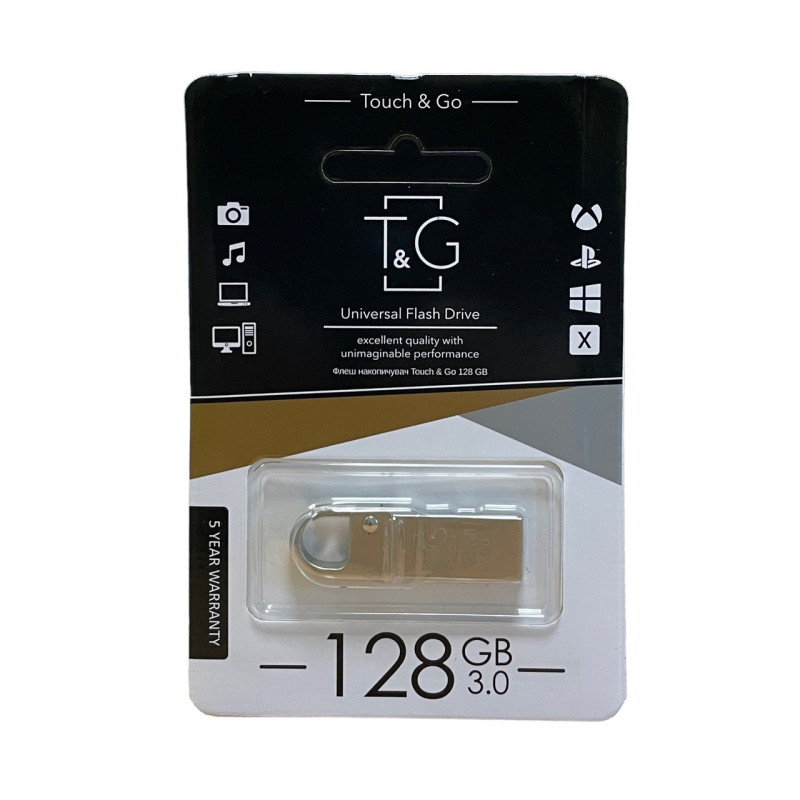USB флеш 128 Гб T&G 027 3.0 silver