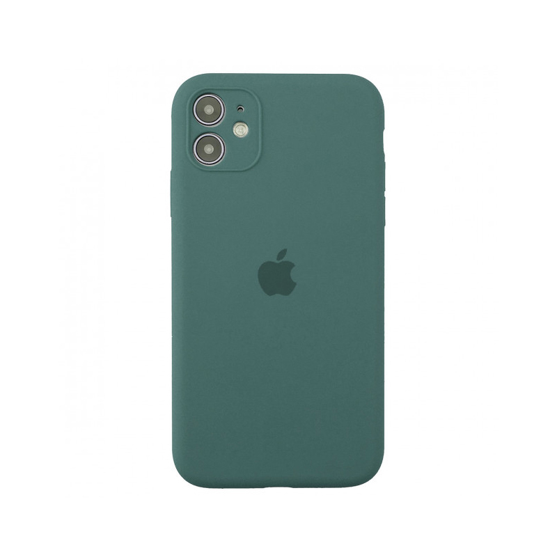 Накладка Original Silicone Case iPhone 12 green pine Close Camera