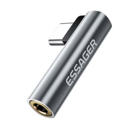 Перехідник на навушники з 3.5 на Type-C Essager L-shape