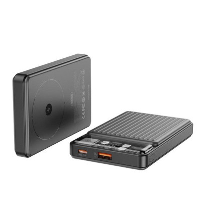 Зовнішній акумулятор XO PR218 10000 mAh QC 22.5W PD 20W black magnetic wireless charger Зовнішній акумулятор XO PR218 10000 mAh QC 22.5W PD 20W black magnetic wireless charger