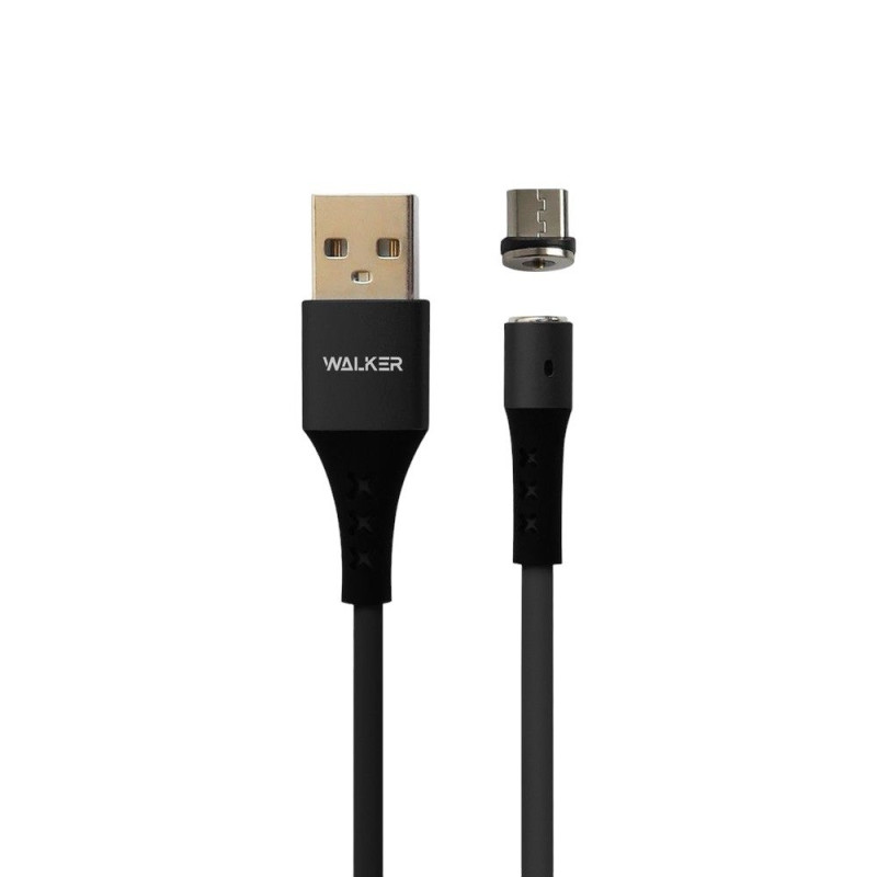 USB кабель Walker C775 microUSB магнітний black