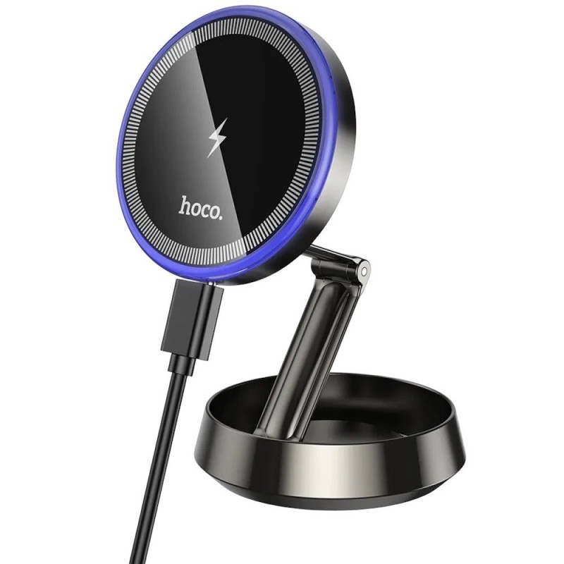 Автотримач Hoco HW33 з бездротовою зарядкою black