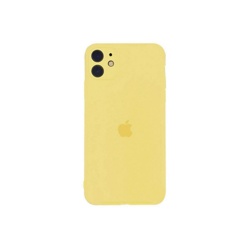 Накладка Original Silicone Case iPhone 12 mini yellow mellow Close Camera