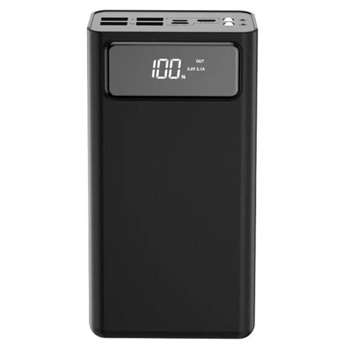 Зовнішній акумулятор XO PR123 LED lamp 30000 mAh black Зовнішній акумулятор XO PR123 LED lamp 30000 mAh black