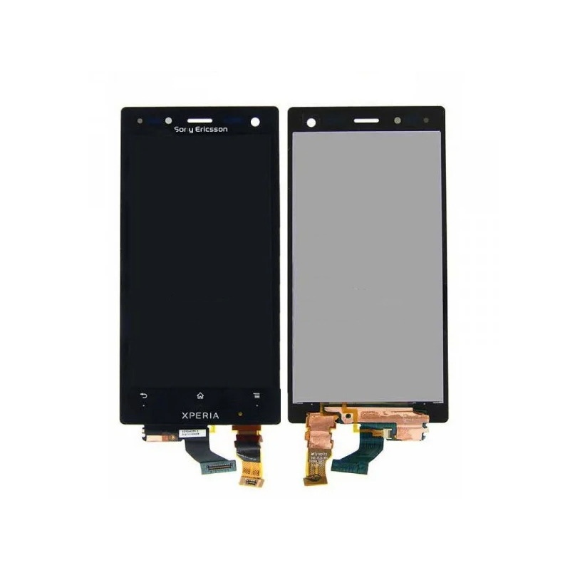 Дисплей для Sony LT26w Xperia Acro S з сенсорним екраном, в рамці чорний
