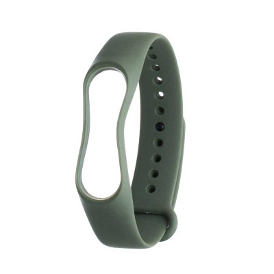 Ремінець для Xiaomi Mi Band 3, 4 silicone olive