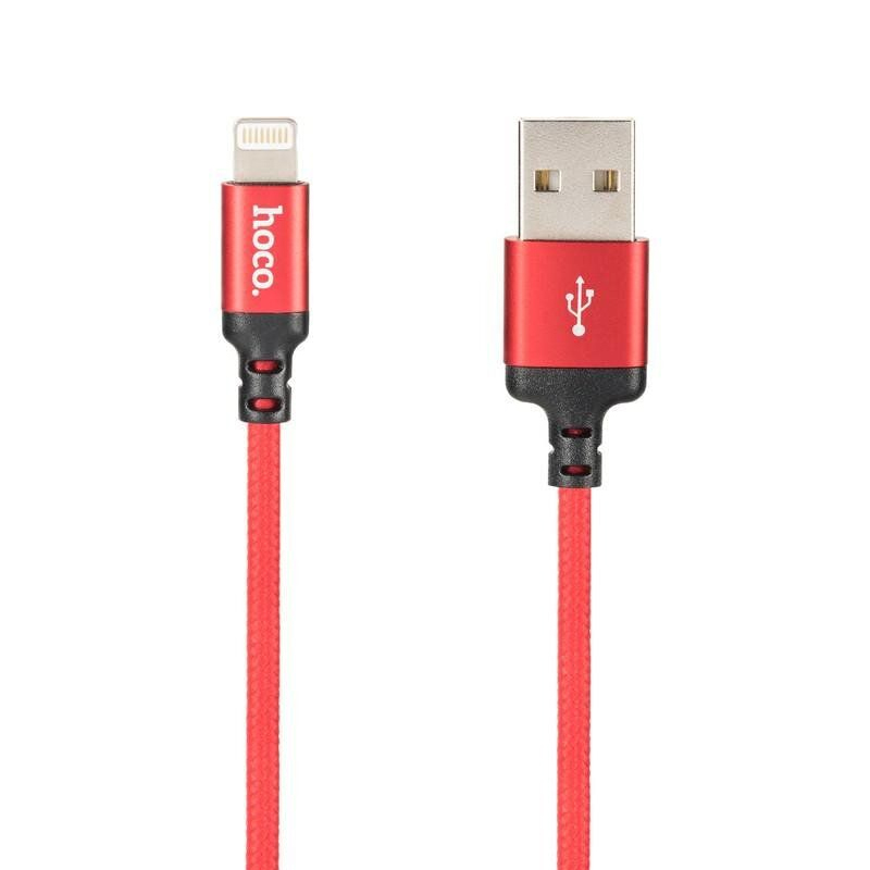 USB кабель Hoco X14 Lightning 2 метри red-black
