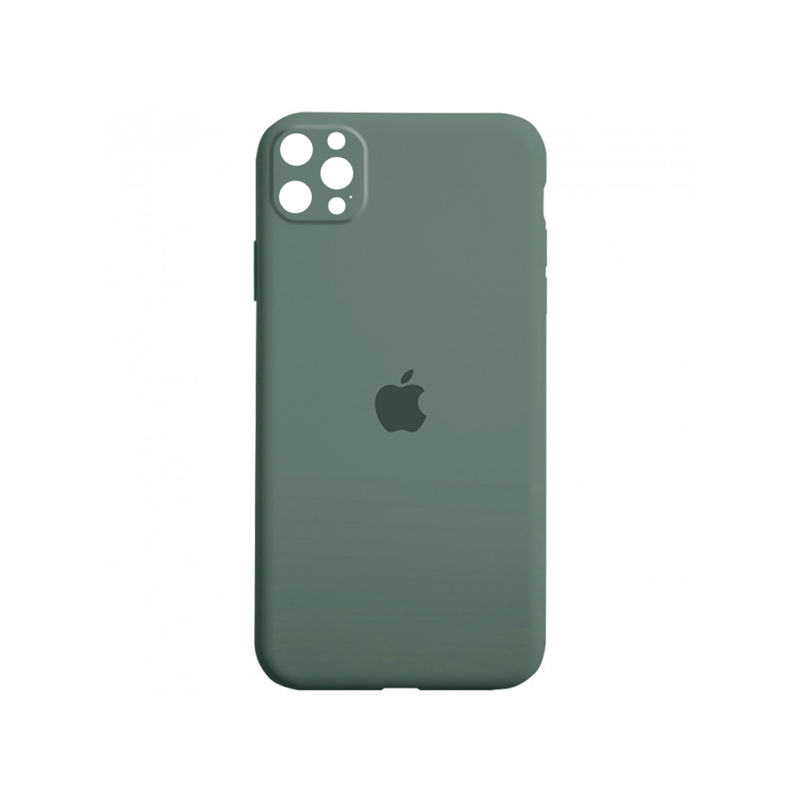 Накладка Original Silicone Case iPhone 12 Pro green pine Close Camera