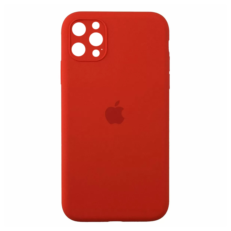 Накладка Original Silicone Case iPhone 12 Pro Max red Close Camera