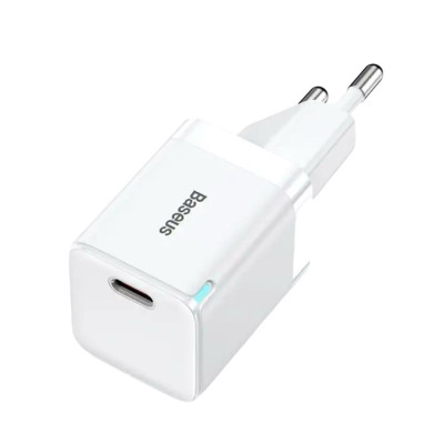 Зарядний пристрій Baseus USB-C 30W, GAN3 white CCGN010102 Зарядний пристрій Baseus USB-C 30W, GAN3 white CCGN010102