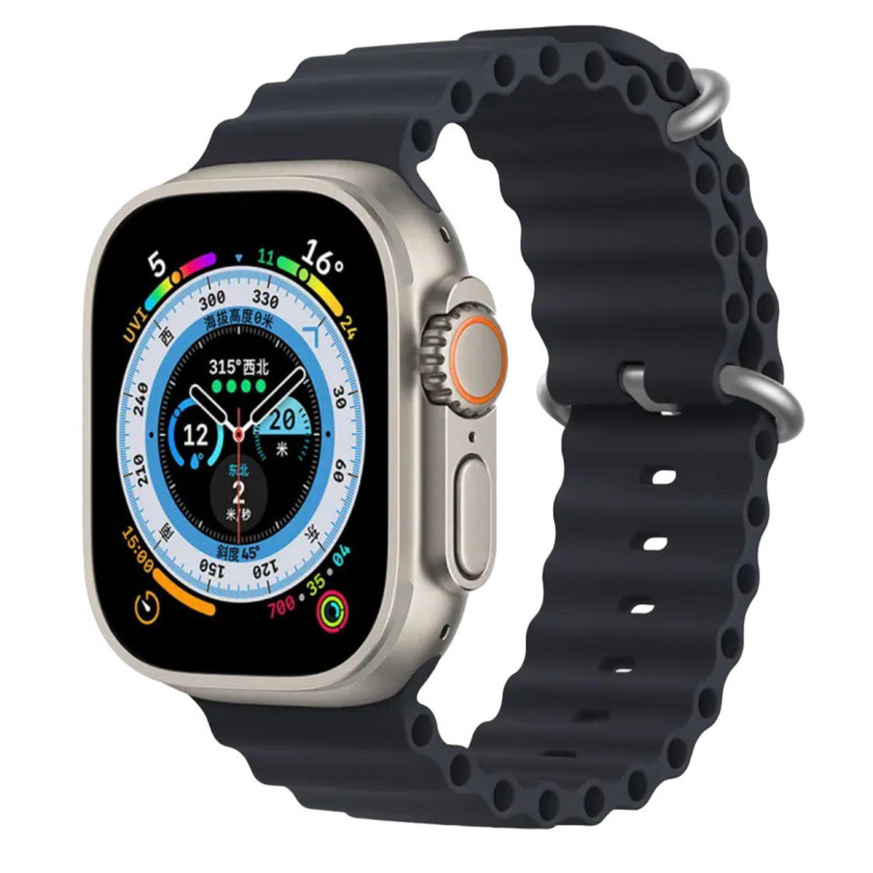 Ремінець для Apple Watch Ocean Band 42, 44, 45, 49 black