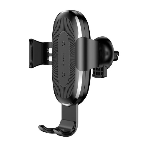 Автотримач з бездротовим зарядним Baseus Fast Charger Gravity Car Mount black (WXYL-01)