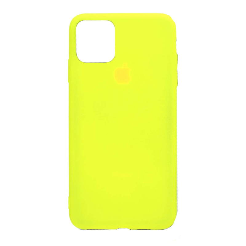 Накладка Original Silicone Case iPhone 12, 12 Pro yellow flurescent