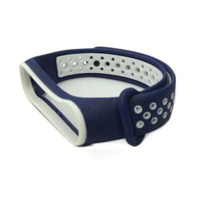 Ремінець для Xiaomi Mi Band 3, 4 Nike design dark blue-white Ремінець для Xiaomi Mi Band 3, 4 Nike design dark blue-white