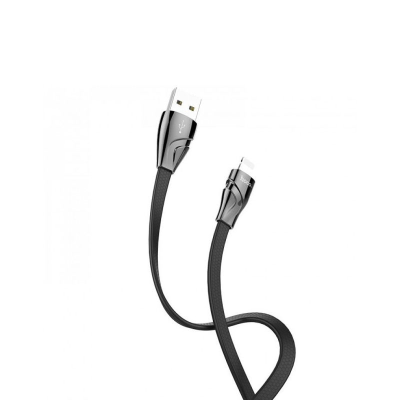USB кабель Hoco U57 Twisting Lightning black