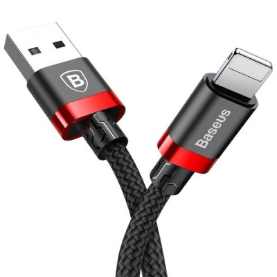 USB кабель Baseus CALKLF-C19 Lightning black red 2m USB кабель Baseus CALKLF-C19 Lightning black red 2m