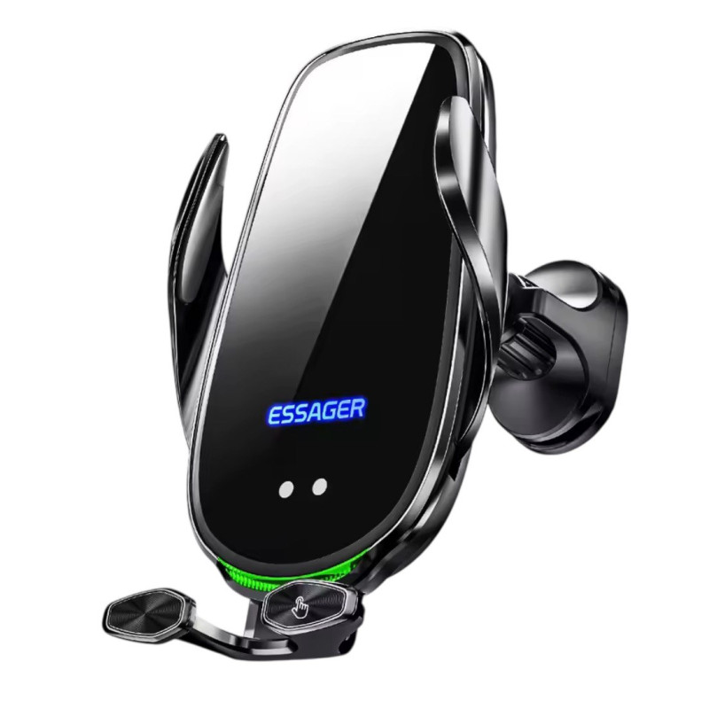 Автотримач Essager A4 wireless charging 15W black Автотримач Essager A4 wireless charging 15W black