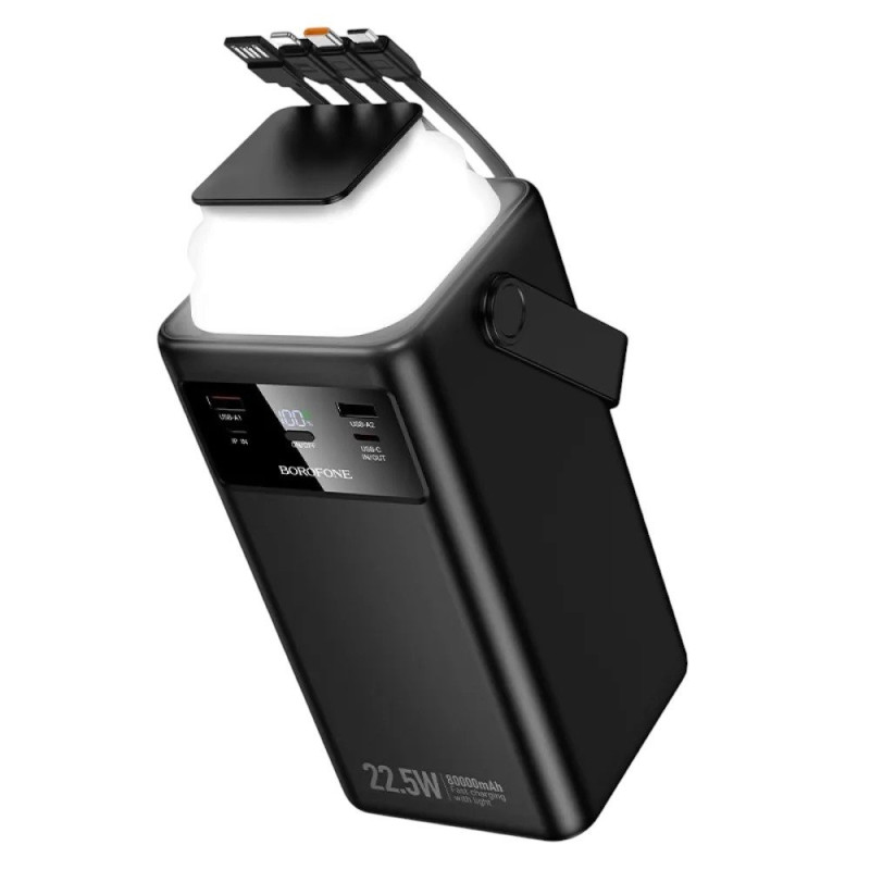 Зовнішній акумулятор Borofone BJ65B 80000 mAh 22.5W black