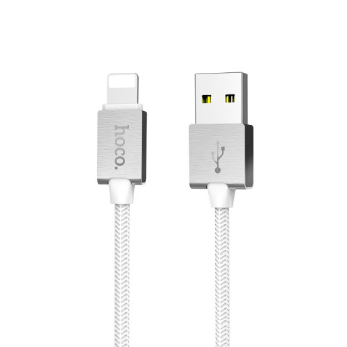 USB кабель Hoco U49 metal Lightning white USB кабель Hoco U49 metal Lightning white