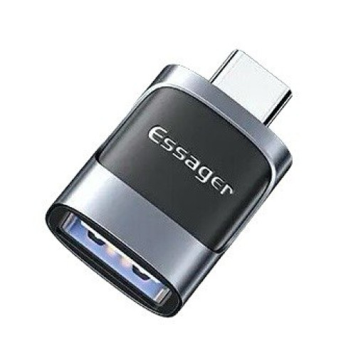 Перехідник OTG USB-Type C Essager black Перехідник OTG USB-Type C Essager black