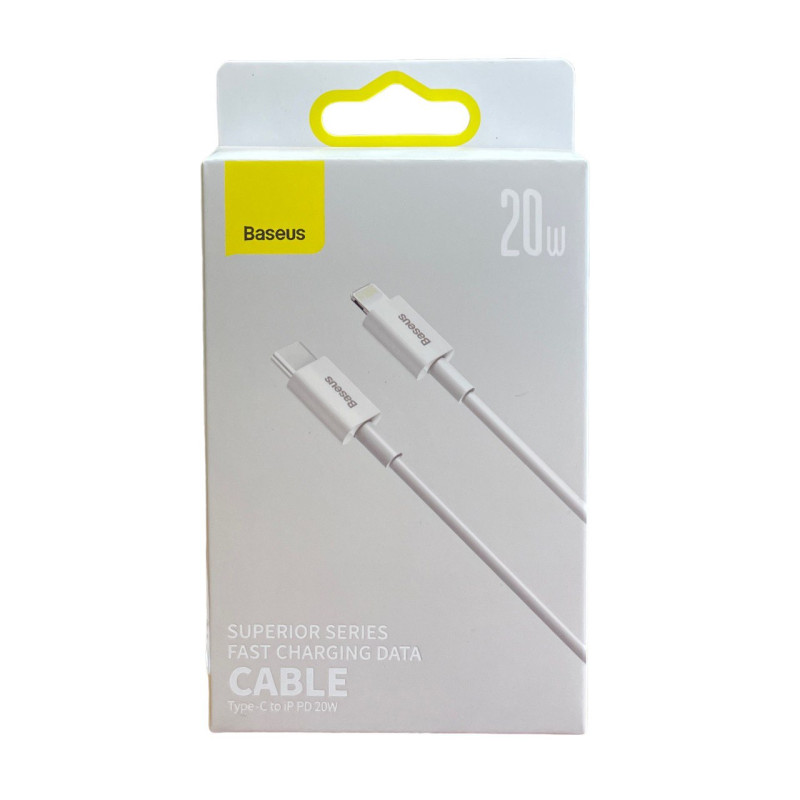 USB кабель Baseus CATLYS-A02 20W Type-C to Lightning white