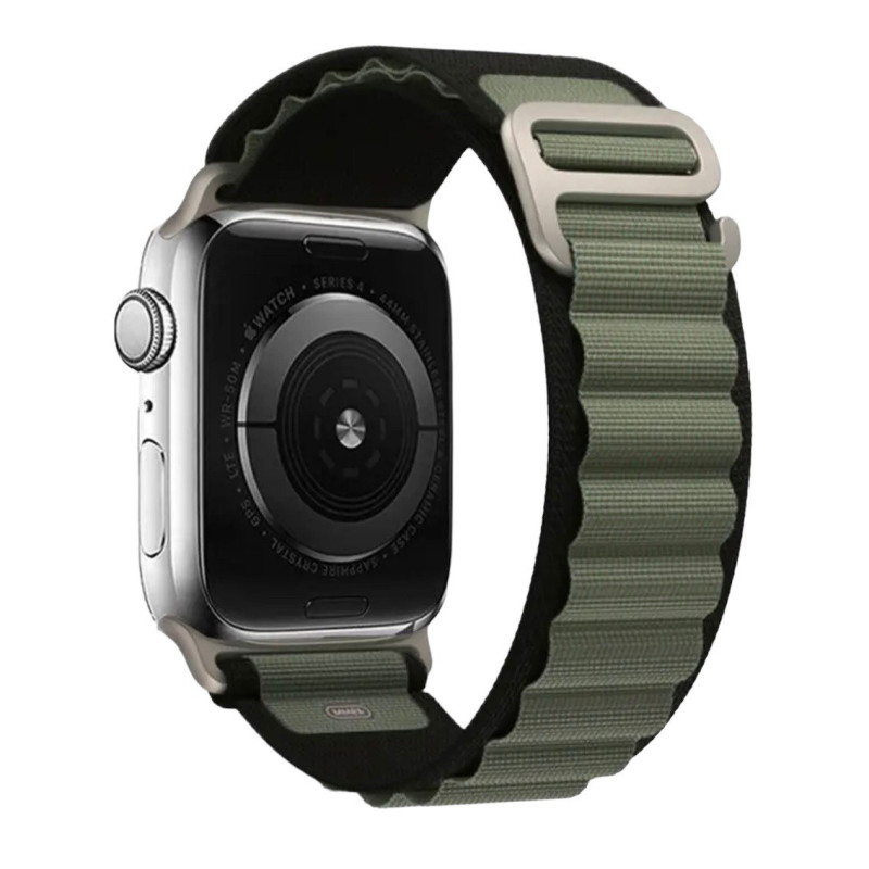 Ремінець для Apple Watch Alpine 42, 44, 45, 49 green black