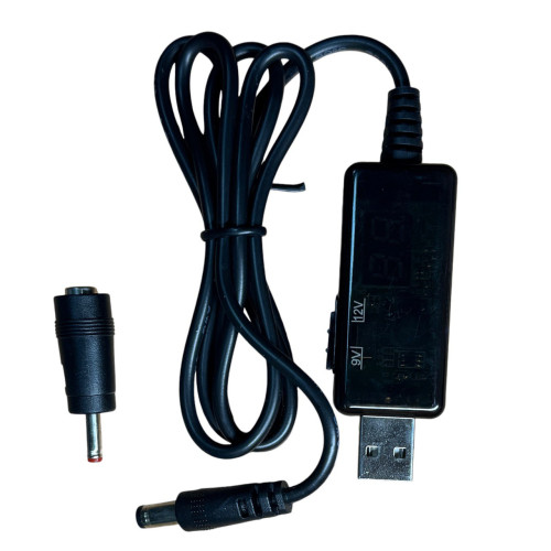 Кабель USB для роутеру 5.5x2.1mm 5V to 9V, 12V перимикачем + адаптер DC 3.5mm Кабель USB для роутеру 5.5x2.1mm 5V to 9V, 12V перимикачем + адаптер DC 3.5mm