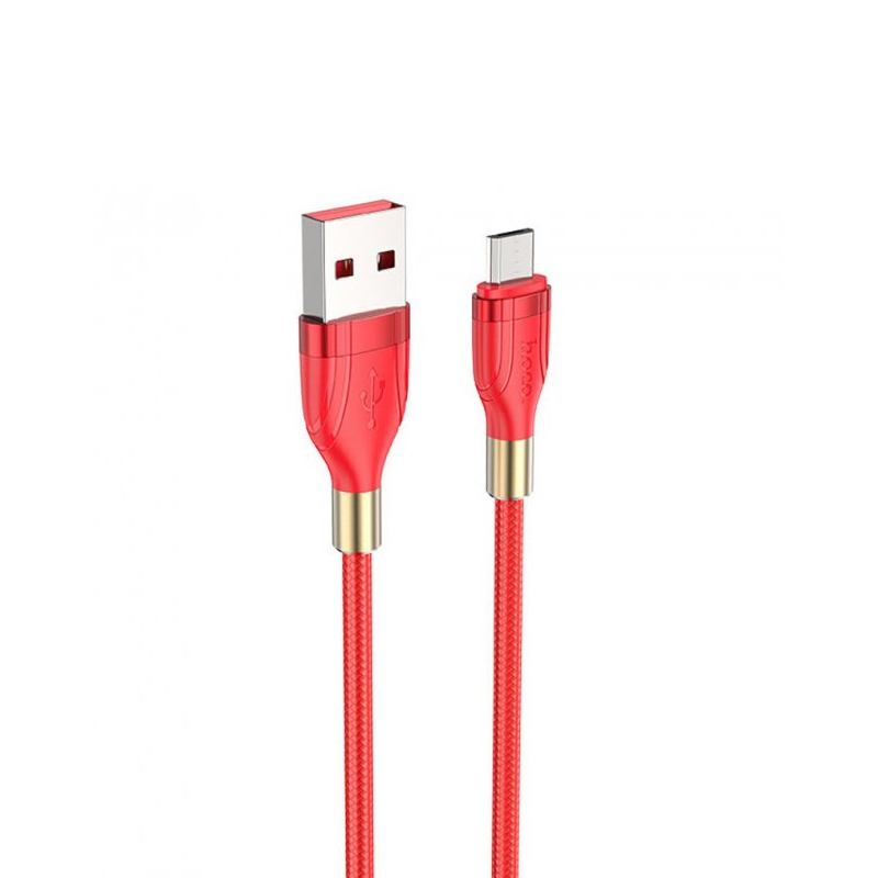 USB кабель Hoco U92 Gold collar microUSB red