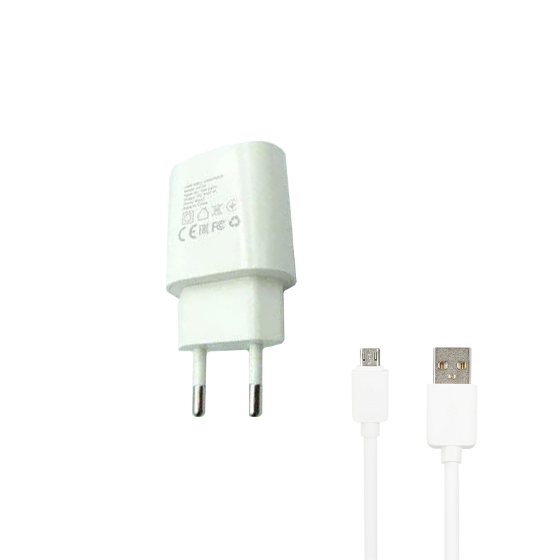 Зарядний пристрій з кабелем microUSB Ivon AD-39 1 USB 2100 mA white