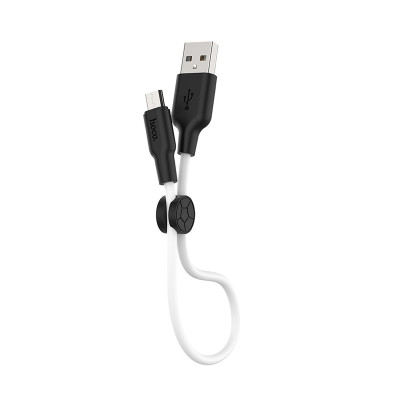 USB кабель Hoco X21 Plus Silicone microUSB 25 см white USB кабель Hoco X21 Plus Silicone microUSB 25 см white