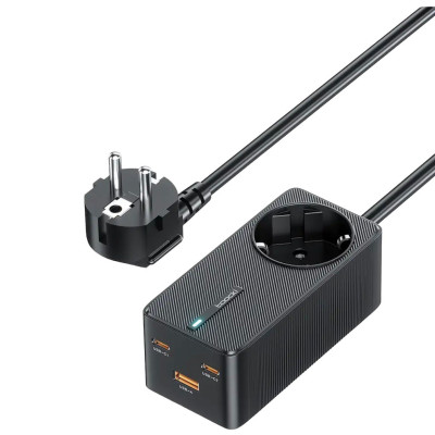 Зарядний пристрій Toocki GaN, 2 USB-C, USB-A 67W (TCT67-C09) black Зарядний пристрій Toocki GaN, 2 USB-C, USB-A 67W (TCT67-C09) black