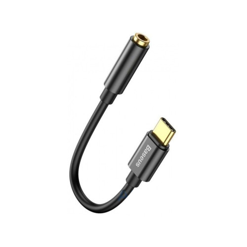 Перехідник на навушники з 3.5 на Type-C Baseus L54 black (CATL54-01)