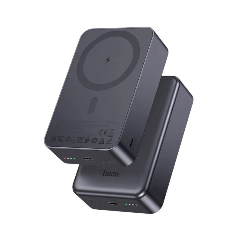 Зовнішній акумулятор Hoco J160B 20000 mAh magnetic PD20W metal gray