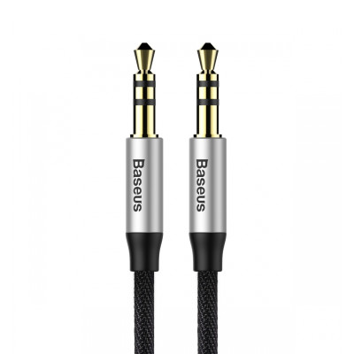 Аудіо-кабель Baseus M30 Yiven CAM30-CS1 AUX 3.5 мм silver-black