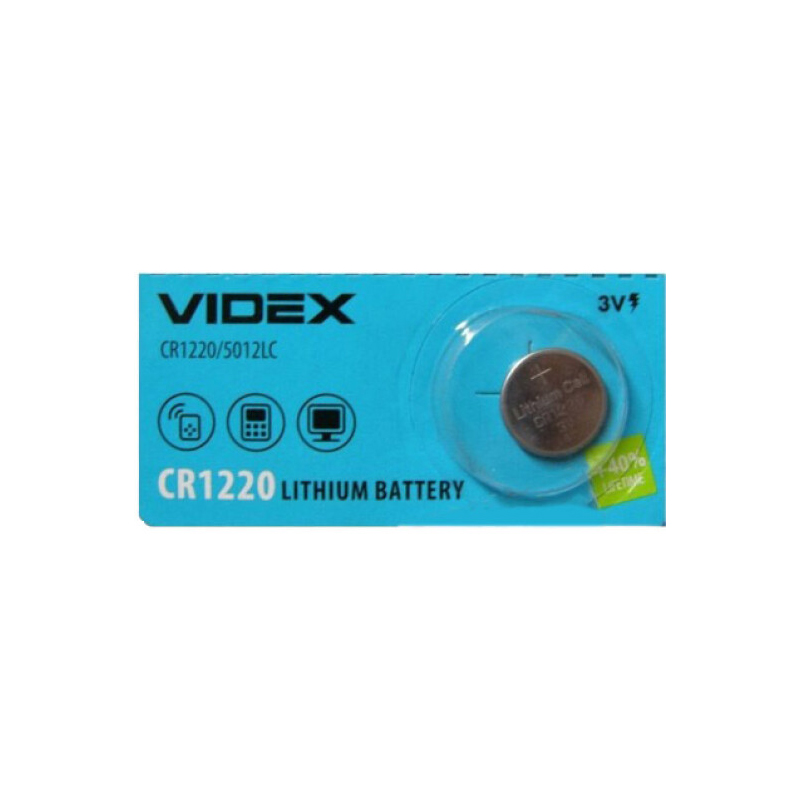 Батарейка Videx CR1220 Lithium 3V 1шт