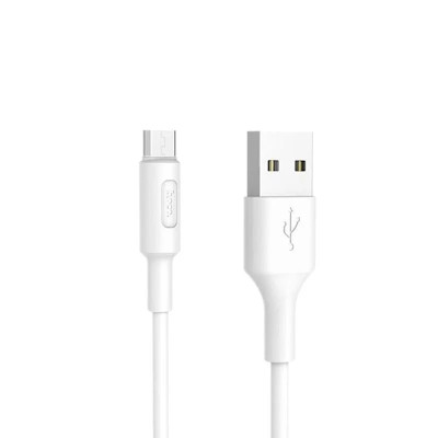 USB кабель Hoco X25 Soarer microUSB white