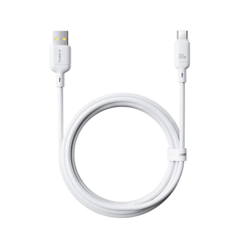 USB кабель Baseus Type-C P10377703213-01 100W waite 2m USB кабель Baseus Type-C P10377703213-01 100W waite 2m