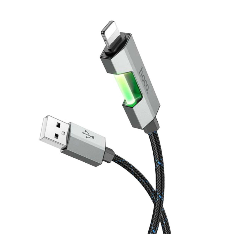 USB кабель Hoco U123 Lightning black